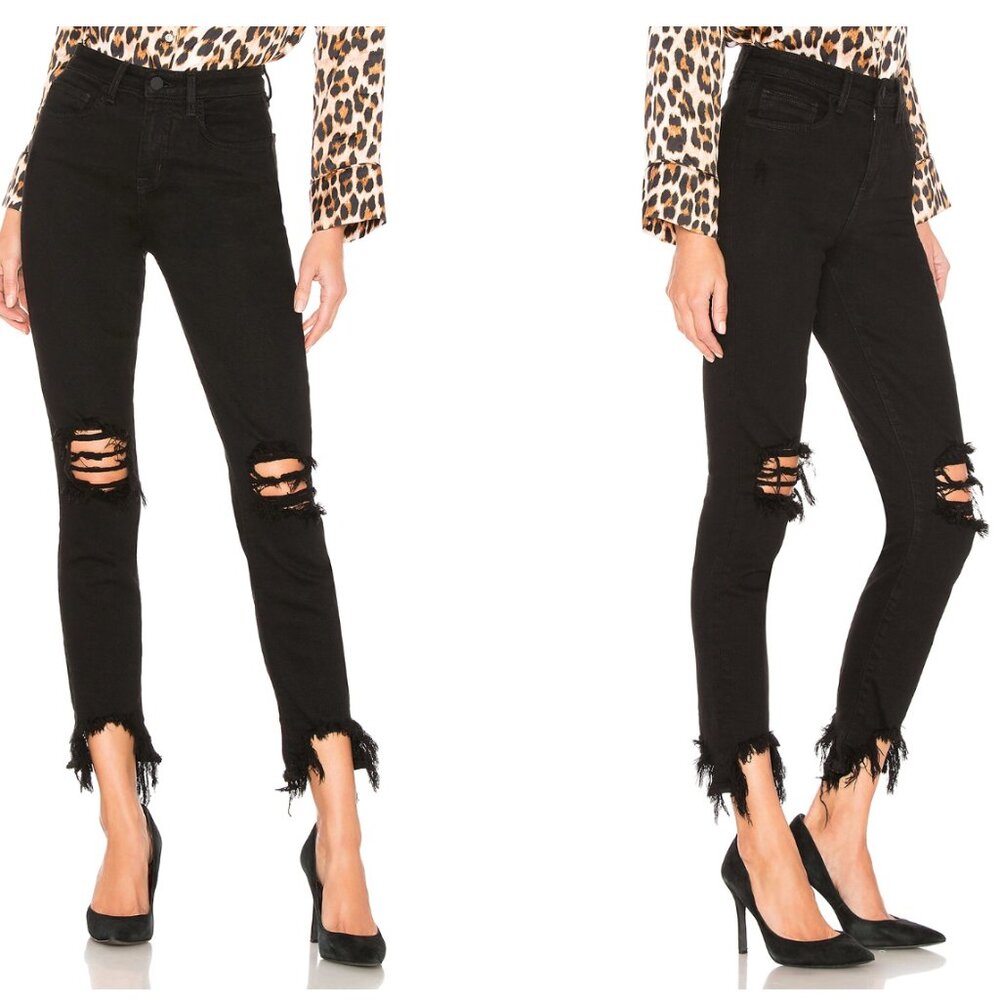 L'AGENCE High Line Skinny Black Jeans